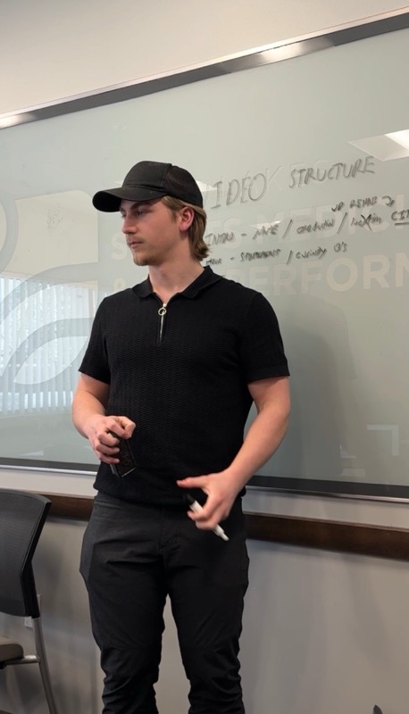 Teaching video structure at a whiteboard