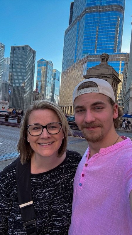 With my mom in Chicago