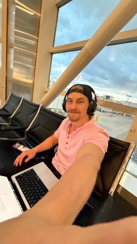 Working at the airport gate